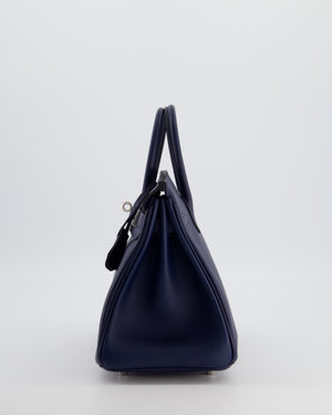 Hermès Birkin 25 Retourne Bag in Bleu Nuit Swift Leather with Palladium Hardware