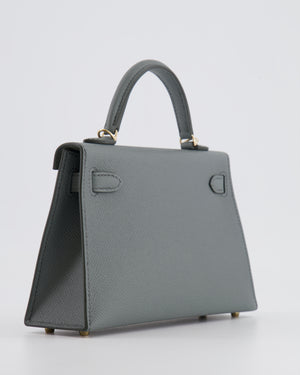 *RARE* Hermès Mini Kelly II 20 Bag in Vert Amande Epsom Leather with Permabrass Hardware