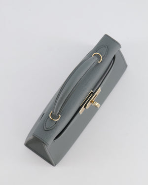 *RARE* Hermès Mini Kelly II 20 Bag in Vert Amande Epsom Leather with Permabrass Hardware