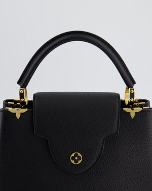 Louis Vuitton Black Capucines MM Bag in Taurillon Leather with Gold Hardware