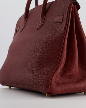 *RARE* Hermès Birkin 35cm Bag Retourne in Rouge H Togo Leather and Gold Hardware