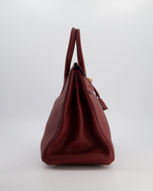 *RARE* Hermès Birkin 35cm Bag Retourne in Rouge H Togo Leather and Gold Hardware