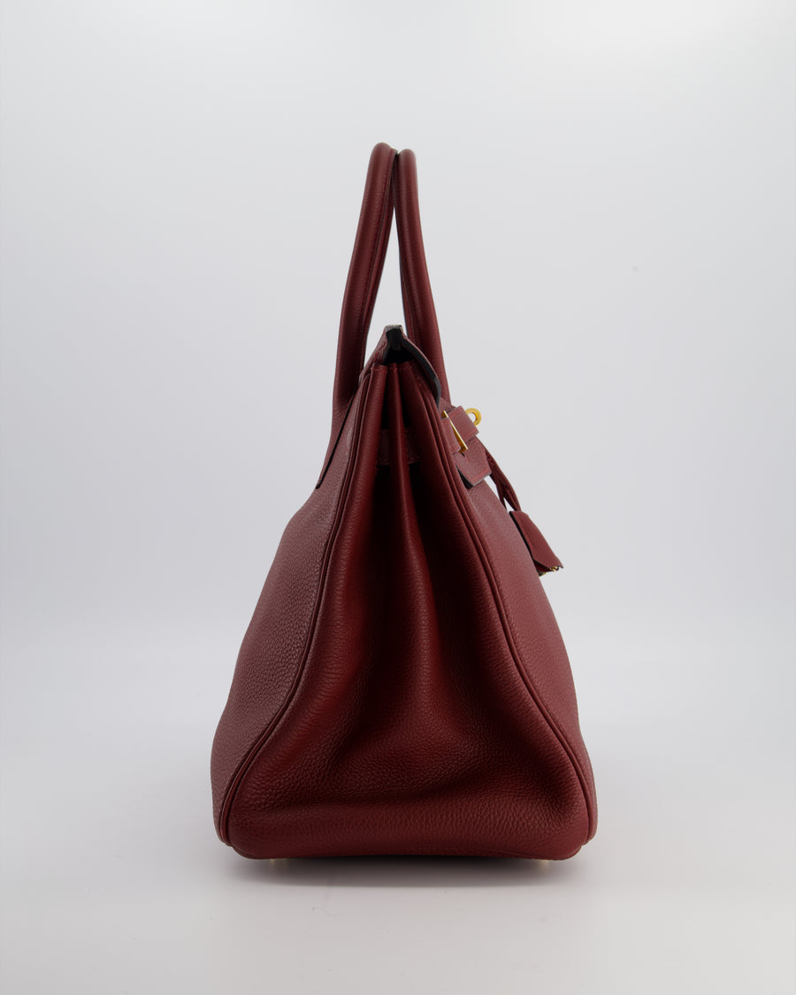 *RARE* Hermès Birkin 35cm Bag Retourne in Rouge H Togo Leather and Gold Hardware