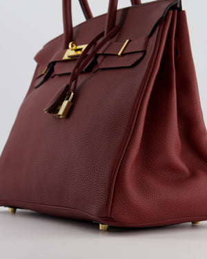 *RARE* Hermès Birkin 35cm Bag Retourne in Rouge H Togo Leather and Gold Hardware