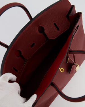*RARE* Hermès Birkin 35cm Bag Retourne in Rouge H Togo Leather and Gold Hardware