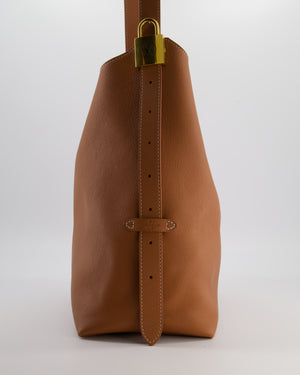 Louis Vuitton Cognac Low Key MM Hobo Bag in Grained Calfskin Leather with Gold Hardware RRP £2790