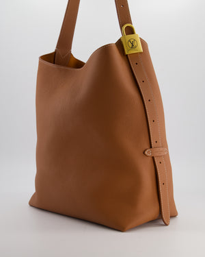 Louis Vuitton Cognac Low Key MM Hobo Bag in Grained Calfskin Leather with Gold Hardware RRP £2790