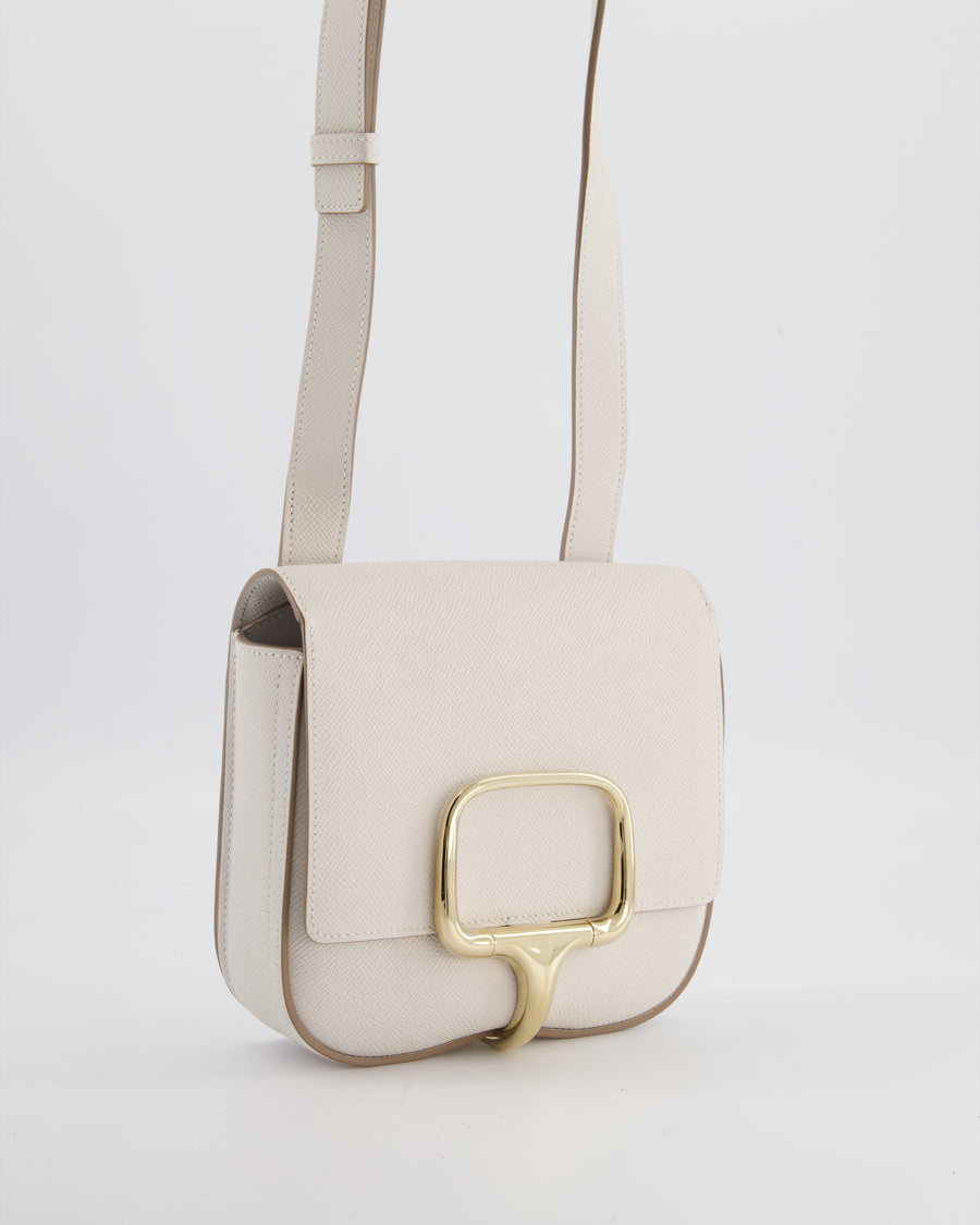 Hermès Mini Della Cavalleria Bag in Beton Epsom Leather and Gold Hardware