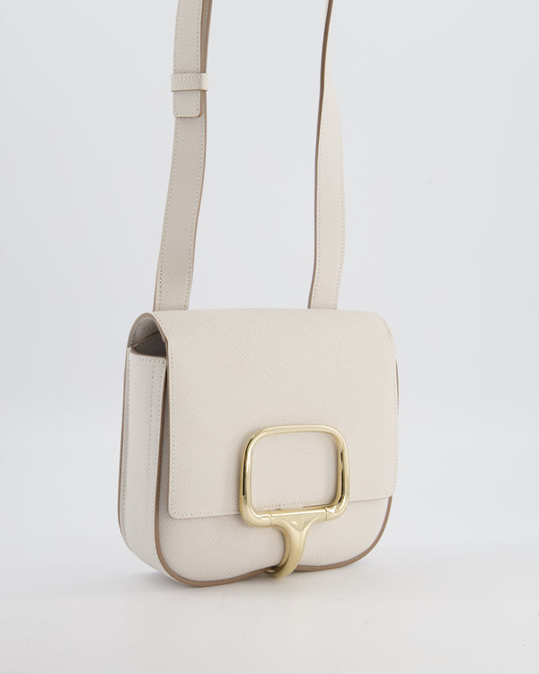 Hermès Mini Della Cavalleria Bag in Beton Epsom Leather and Gold Hardware