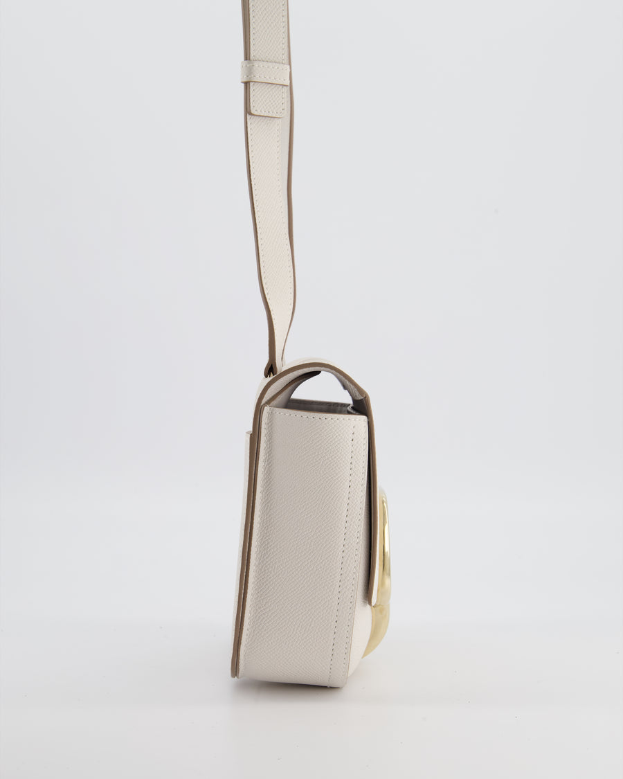 Hermès Mini Della Cavalleria Bag in Beton Epsom Leather and Gold Hardware