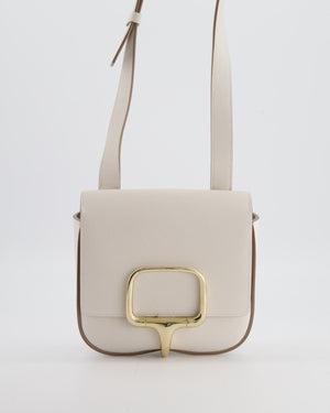 Hermès Mini Della Cavalleria Bag in Beton Epsom Leather and Gold Hardware