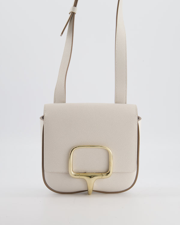 Hermès Mini Della Cavalleria Bag in Beton Epsom Leather and Gold Hardware