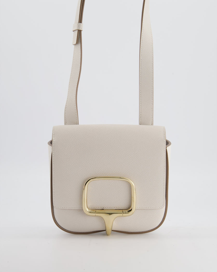 Hermès Mini Della Cavalleria Bag in Beton Epsom Leather and Gold Hardware
