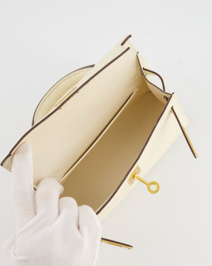 *HOT* Hermès Mini Kelly II Bag in Nata Epsom Leather with Gold Hardware