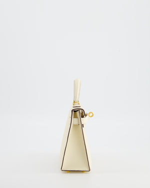 *HOT* Hermès Mini Kelly II Bag in Nata Epsom Leather with Gold Hardware