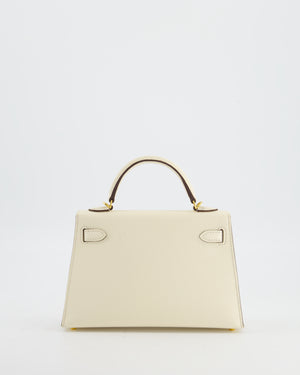 *HOT* Hermès Mini Kelly II Bag in Nata Epsom Leather with Gold Hardware