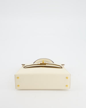 *HOT* Hermès Mini Kelly II Bag in Nata Epsom Leather with Gold Hardware