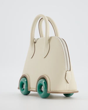 *SUPER RARE* Hermès Bolide on Wheels Bag in Craie Epsom Leather with Vert Vertigo Wheels and Palladium Hardware