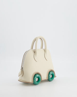 *SUPER RARE* Hermès Bolide on Wheels Bag in Craie Epsom Leather with Vert Vertigo Wheels and Palladium Hardware