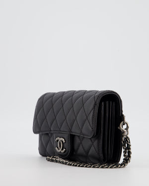 Chanel Black Wallet in Caviar Leather with Ruthenium Hardware