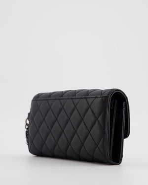 Chanel Black Wallet in Caviar Leather with Ruthenium Hardware