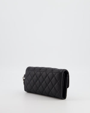 Chanel Black Wallet in Caviar Leather with Ruthenium Hardware