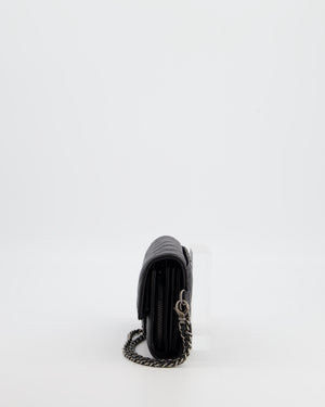 Chanel Black Wallet in Caviar Leather with Ruthenium Hardware