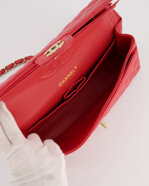 Chanel Pink Medium Classic Double Flap Bag in Caviar Leather with Champagne Gold Hardware