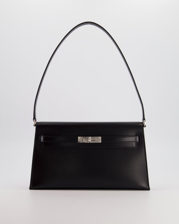 *HOT* Hermès Kelly Elan Bag in Noir Box Leather with Palladium Hardware