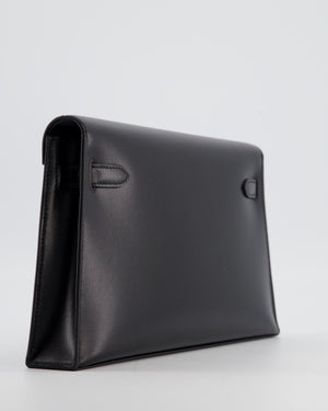 *HOT* Hermès Kelly Elan Bag in Noir Box Leather with Palladium Hardware