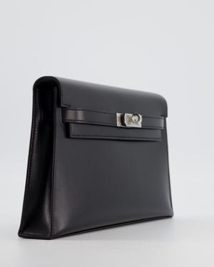 *HOT* Hermès Kelly Elan Bag in Noir Box Leather with Palladium Hardware