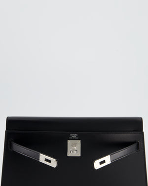 *HOT* Hermès Kelly Elan Bag in Noir Box Leather with Palladium Hardware