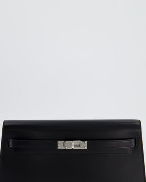 *HOT* Hermès Kelly Elan Bag in Noir Box Leather with Palladium Hardware