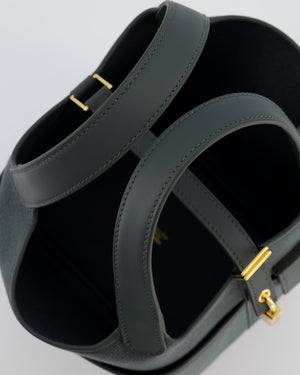 Hermès Picotin Lock 18 Pockets Cargo in Vert Mangrove Toile Goeland Canvas and Vert Mangrove Swift Leather with Gold Hardware