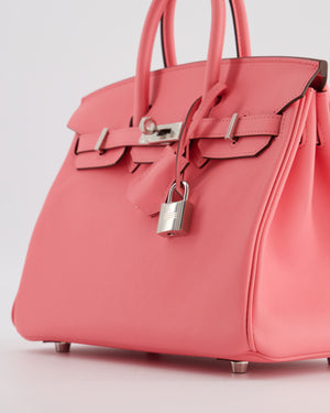 Hermès Birkin 25 Retourne Bag in Rose Azalee Swift Leather with Palladium Hardware