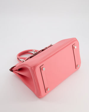 Hermès Birkin 25 Retourne Bag in Rose Azalee Swift Leather with Palladium Hardware