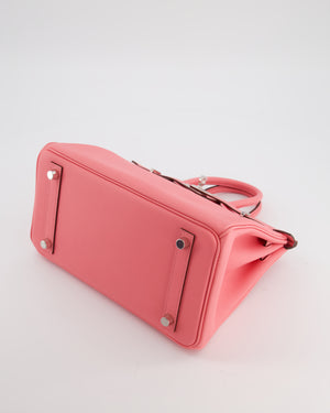 Hermès Birkin 25 Retourne Bag in Rose Azalee Swift Leather with Palladium Hardware