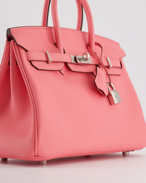 Hermès Birkin 25 Retourne Bag in Rose Azalee Swift Leather with Palladium Hardware