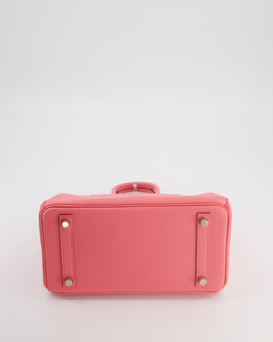 Hermès Birkin 25 Retourne Bag in Rose Azalee Swift Leather with Palladium Hardware