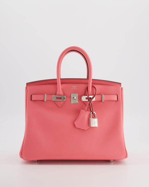 Hermès Birkin 25 Retourne Bag in Rose Azalee Swift Leather with Palladium Hardware