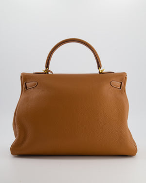 *RARE* Hermès Kelly 35 Retourne Bag in Gold Togo Leather with Gold Hardware
