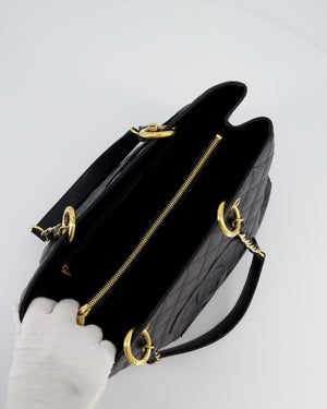 Chanel Black GST Grand Shopper Tote Bag in Caviar Leather with Gold Hardware
