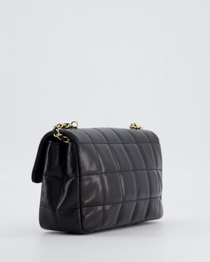 Chanel Black Vintage Mini Chocolate Bar Flap Bag In Lambskin Leather with Gold Hardware