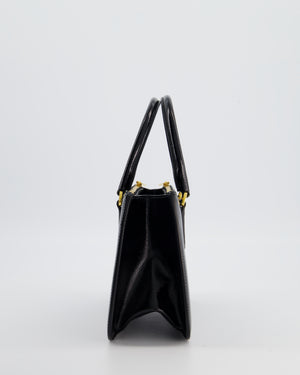Prada Black Small Galleria Bag in Patent Saffiano Leather with Gold Hardware RRP £3,350
