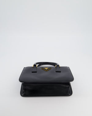 Prada Black Small Galleria Bag in Patent Saffiano Leather with Gold Hardware RRP £3,350