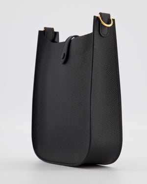 Hermès Black Mini Evelyne Sellier Bag in Epsom Leather with Gold Hardware