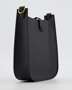 Hermès Black Mini Evelyne Sellier Bag in Epsom Leather with Gold Hardware