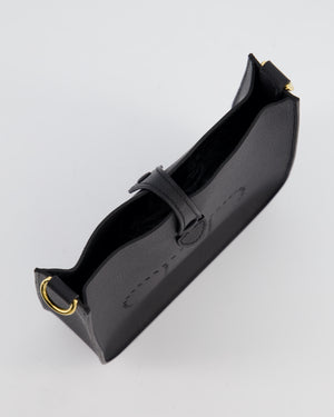 Hermès Black Mini Evelyne Sellier Bag in Epsom Leather with Gold Hardware
