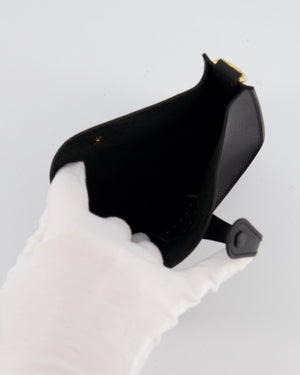 Hermès Black Mini Evelyne Sellier Bag in Epsom Leather with Gold Hardware