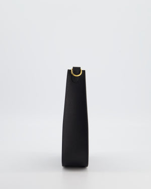 Hermès Black Mini Evelyne Sellier Bag in Epsom Leather with Gold Hardware